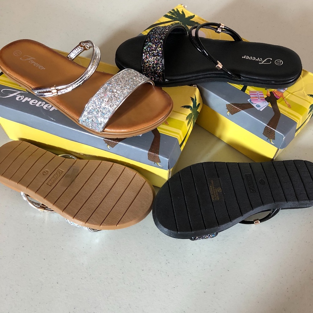 forever 21 glitter sandals